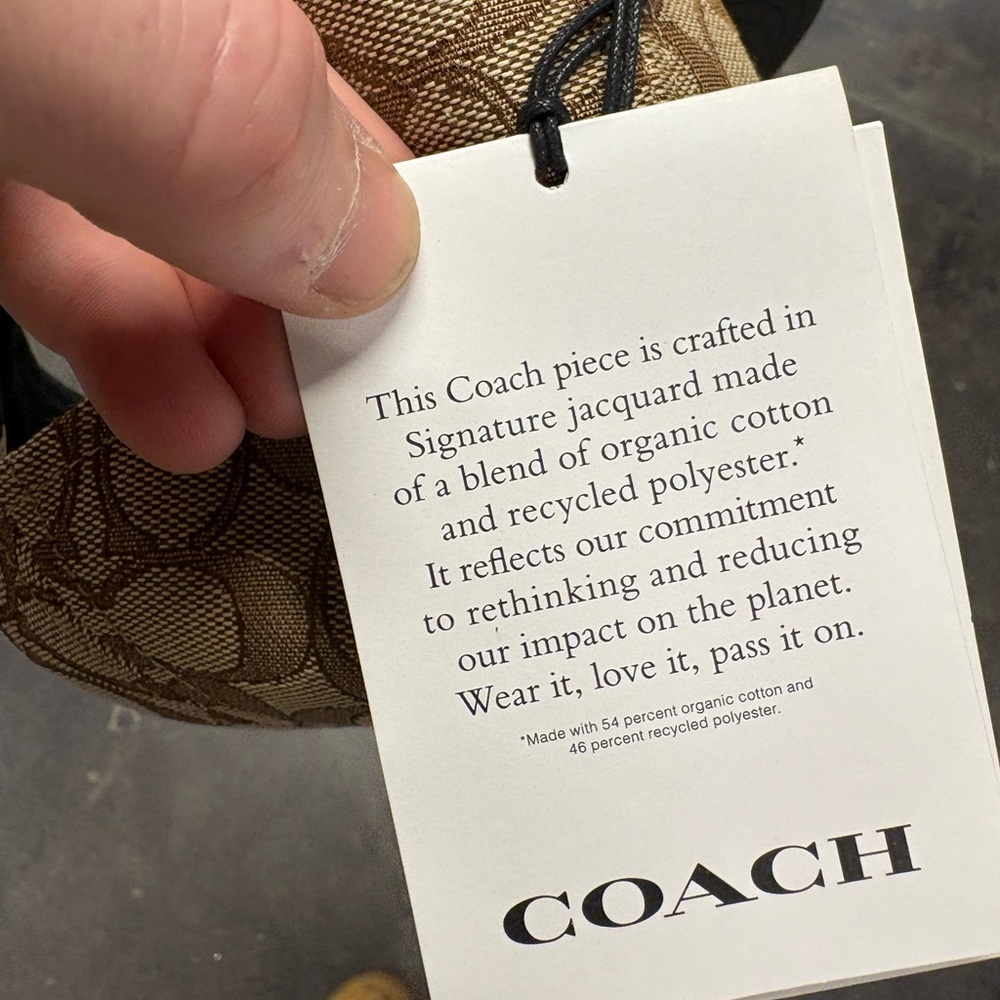 Coach Tan and Black Signature Cap - Picture 4 of 4